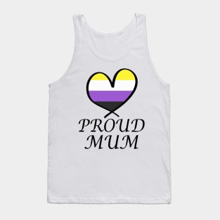 Proud Mum LGBT Gay Pride Month Nonbinary Flag Tank Top